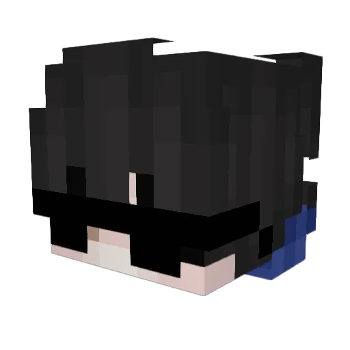 RedDF Minecraft avatar head, 3D render