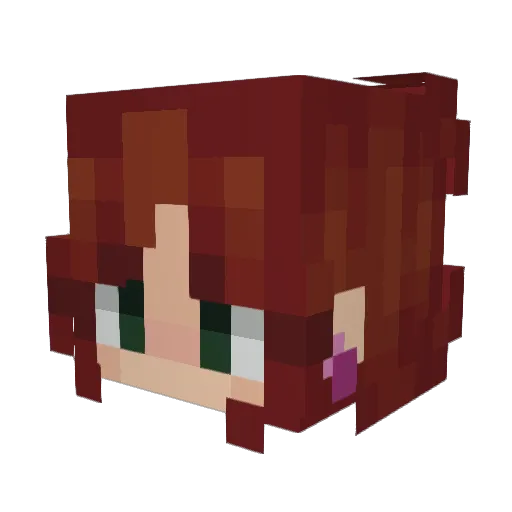 RedDawn26 Minecraft avatar head, 3D render