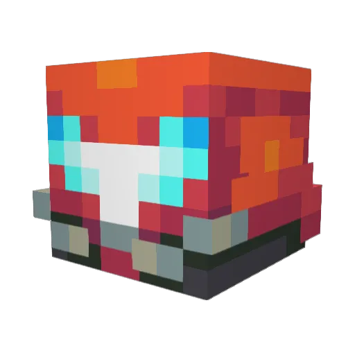 RedDaybreaker Minecraft avatar head, 3D render