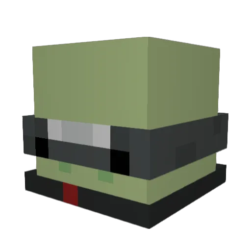 RedDeMonic Minecraft avatar head, 3D render