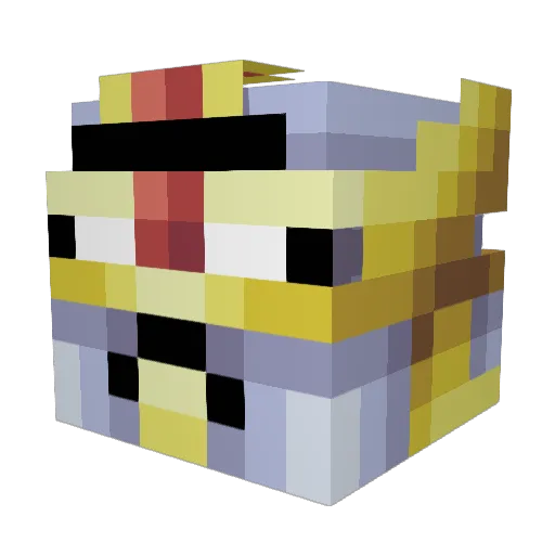 RedDeath47 Minecraft avatar head, 3D render