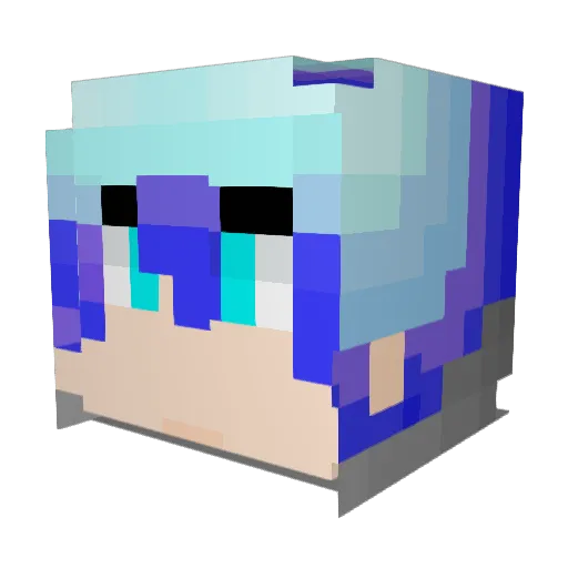 RedDeep Minecraft avatar head, 3D render