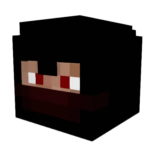 RedDestruction4 Minecraft avatar head, 3D render