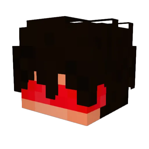 RedDev_ Minecraft avatar head, 3D render