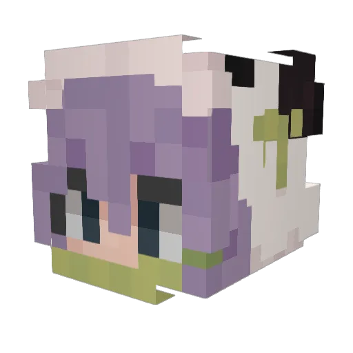 RedDevilEye Minecraft avatar head, 3D render