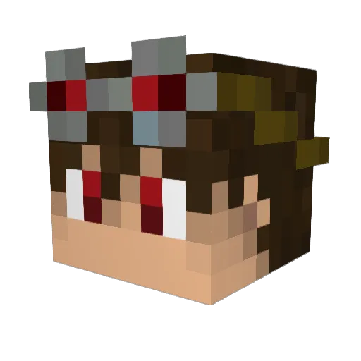 RedDlizzard Minecraft avatar head, 3D render