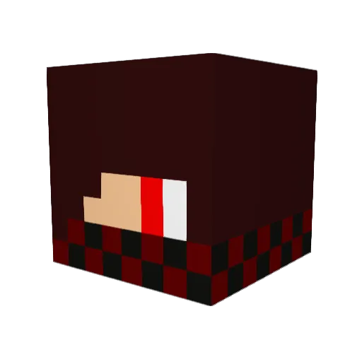 RedDogee Minecraft avatar head, 3D render