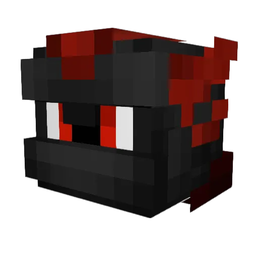 RedDragon002 Minecraft avatar head, 3D render