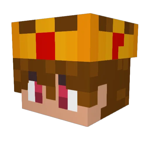 RedDragon1017 Minecraft avatar head, 3D render
