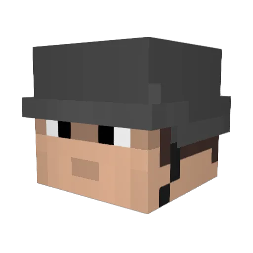 RedDragon103 Minecraft avatar head, 3D render