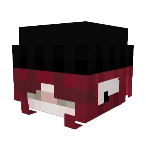 RedDragon120 Minecraft avatar head, 3D render