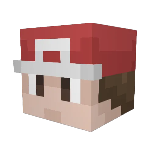 RedDragon8700 Minecraft avatar head, 3D render