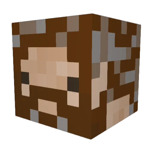 RedDragonSoup Minecraft avatar head, 3D render