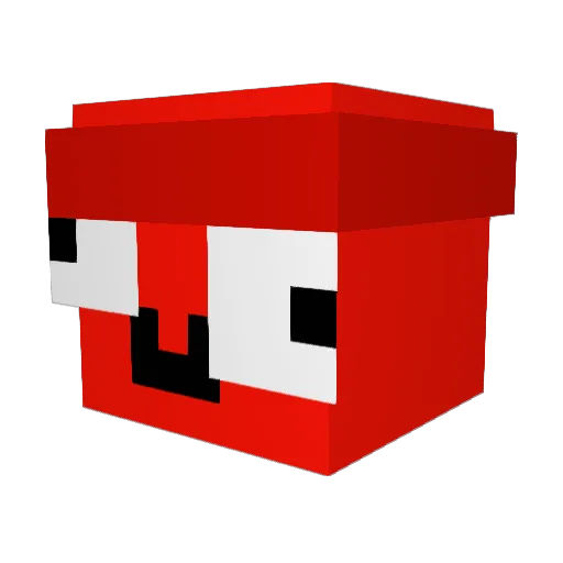 RedDude21 Minecraft avatar head, 3D render