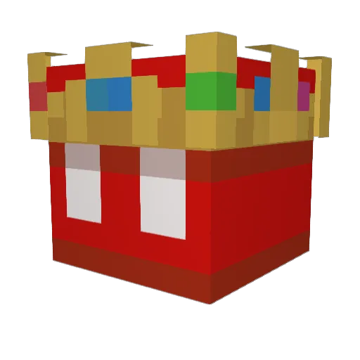 RedEMan Minecraft avatar head, 3D render