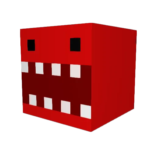 RedEdddd Minecraft avatar head, 3D render