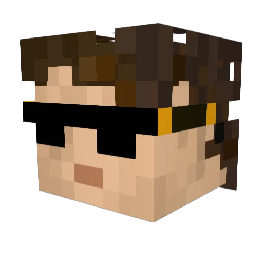 RedElementaly Minecraft avatar head, 3D render