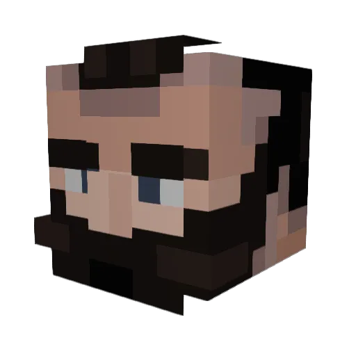 RedEy3d Minecraft avatar head, 3D render