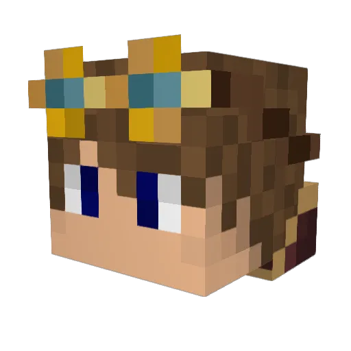 RedEyeRooster Minecraft avatar head, 3D render