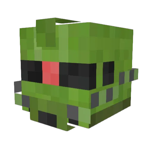 RedEyedWolf Minecraft avatar head, 3D render