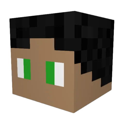 RedFalcon10Z Minecraft avatar head, 3D render
