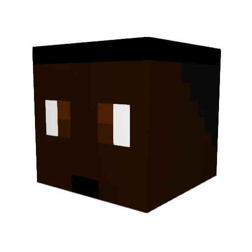 RedFarts Minecraft avatar head, 3D render