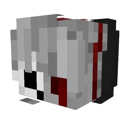 RedFireDZN Minecraft avatar head, 3D render