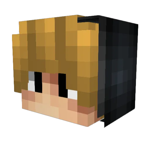 RedFlip Minecraft avatar head, 3D render