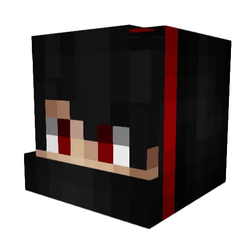 RedFlowYT Minecraft avatar head, 3D render