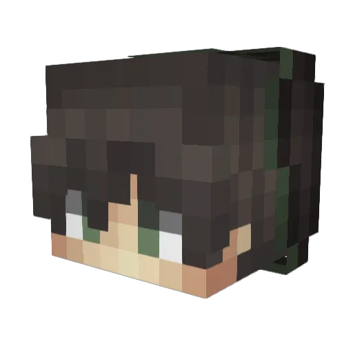RedFloweys Minecraft avatar head, 3D render