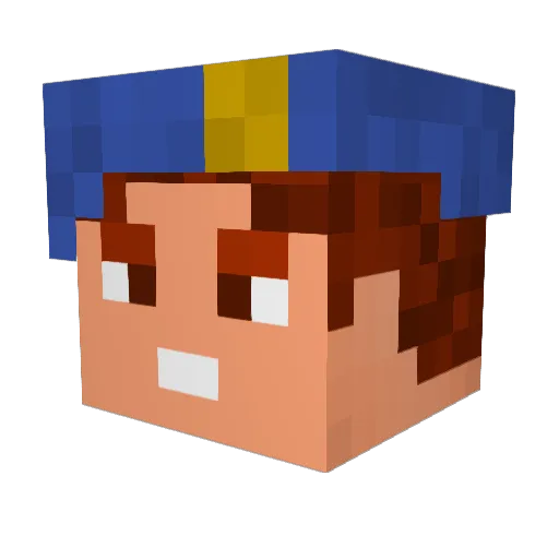 RedFox007 Minecraft avatar head, 3D render
