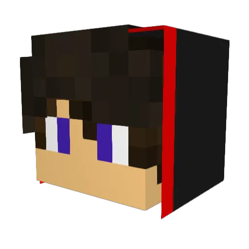 RedFox7109 Minecraft avatar head, 3D render