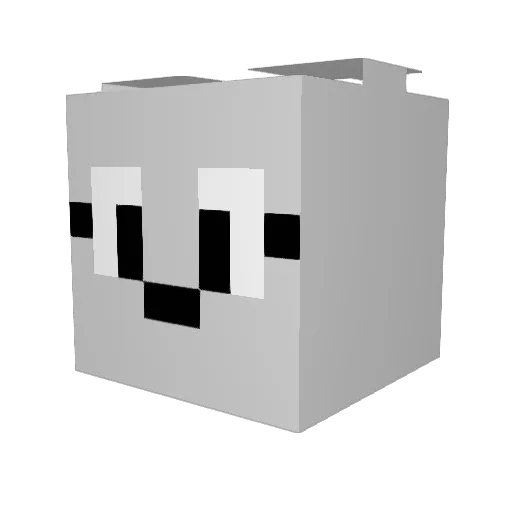 RedFoxDude07 Minecraft avatar head, 3D render
