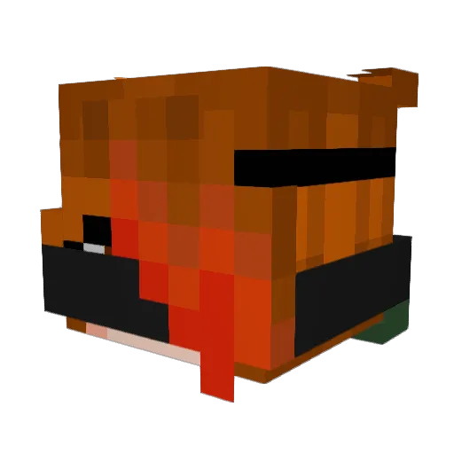 RedFoxZA Minecraft avatar head, 3D render