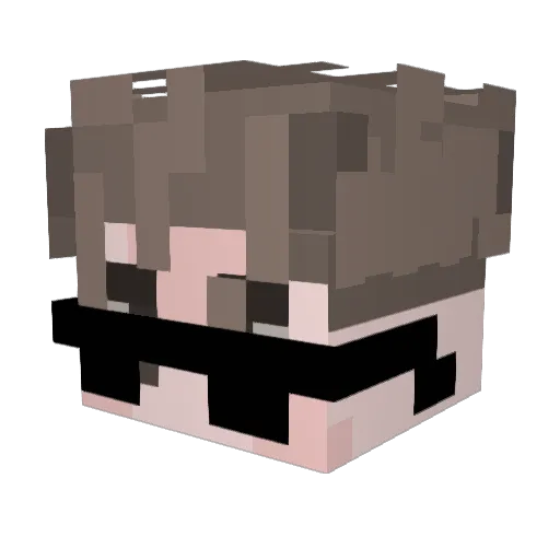RedGamer2102 Minecraft avatar head, 3D render