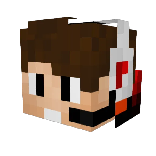 RedGamer4747 Minecraft avatar head, 3D render