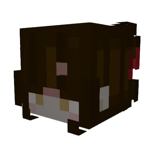 RedGem_KFC Minecraft avatar head, 3D render