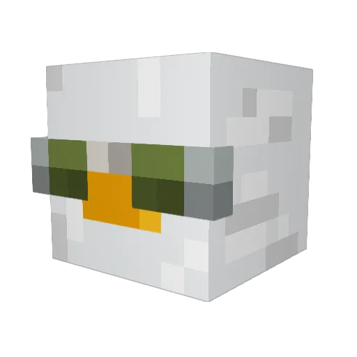 RedGooseNeck Minecraft avatar head, 3D render
