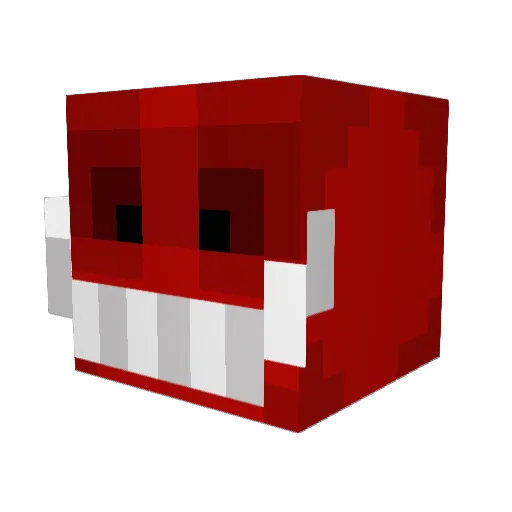 RedGrinner97 Minecraft avatar head, 3D render