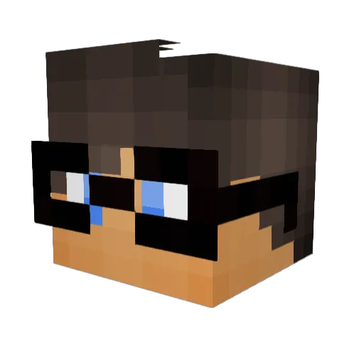 RedHacks Minecraft avatar head, 3D render