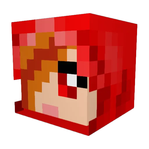 RedHeadReaper Minecraft avatar head, 3D render