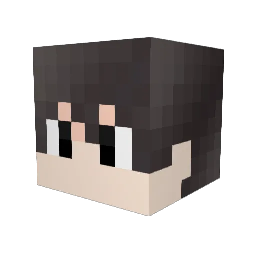 RedHeartJack Minecraft avatar head, 3D render