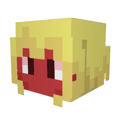 RedHerring2 Minecraft avatar head, 3D render