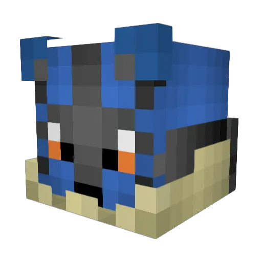 RedHomes Minecraft avatar head, 3D render