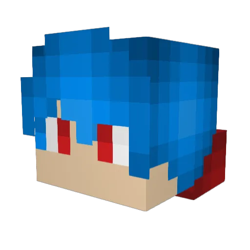 RedHoodieG Minecraft avatar head, 3D render