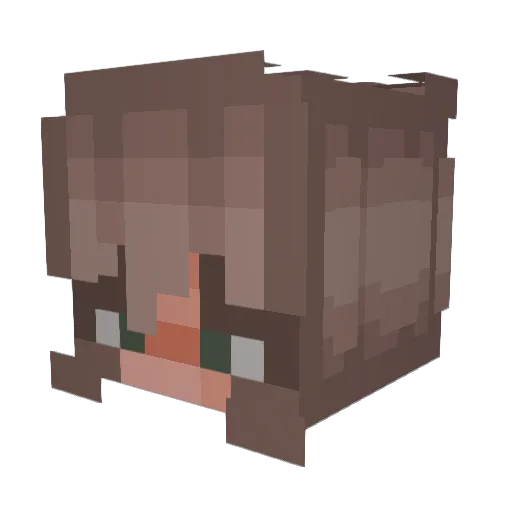 RedHoodz Minecraft avatar head, 3D render