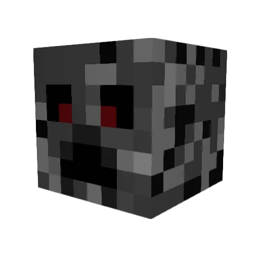 RedHul Minecraft avatar head, 3D render