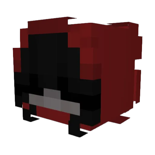 RedInFleurs Minecraft avatar head, 3D render