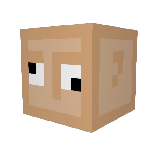 RedIronSword Minecraft avatar head, 3D render