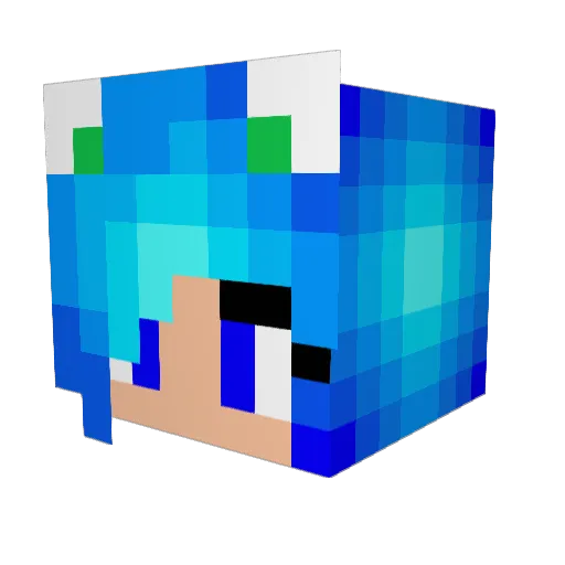 RedIsEpicLike Minecraft avatar head, 3D render